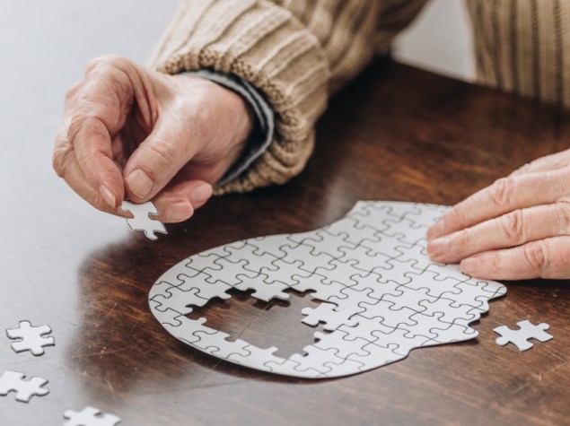 puzzle che compone la testa di un uomo