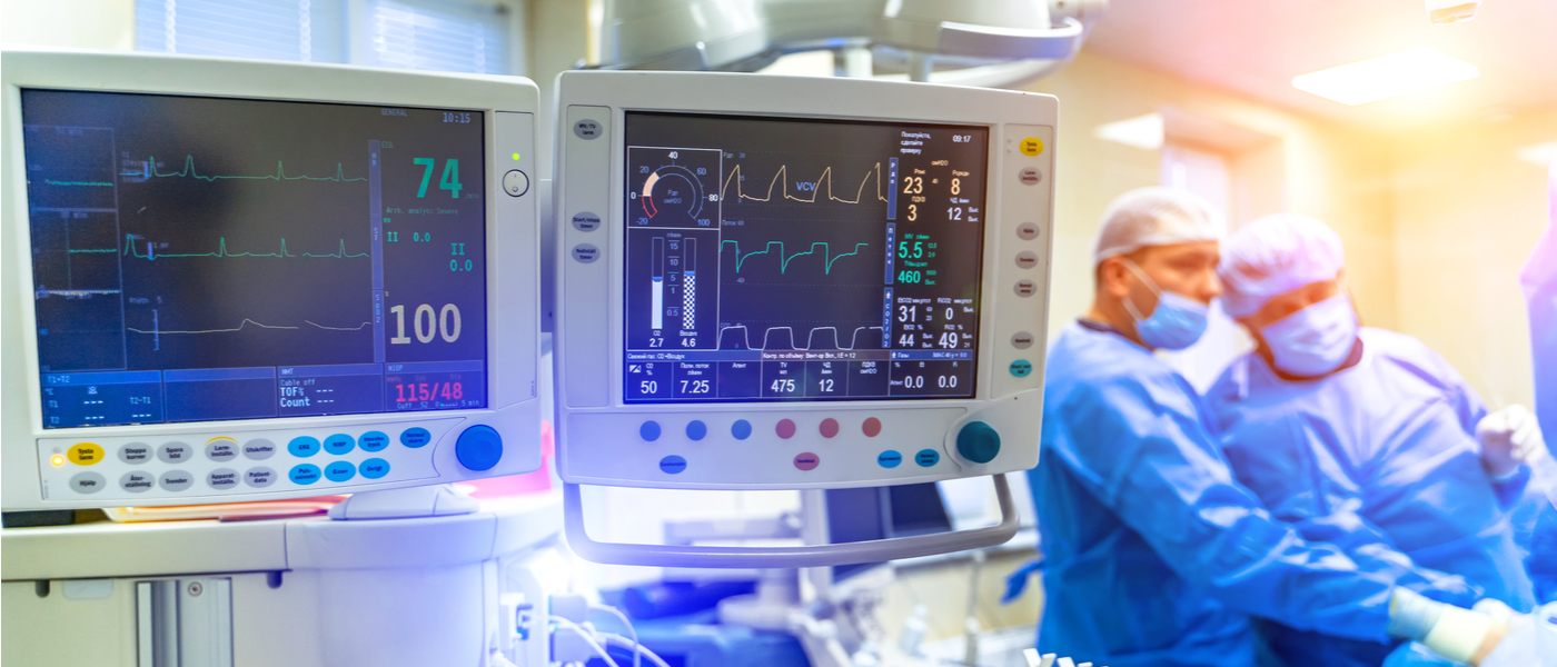 schermo di un monitor in ospedale