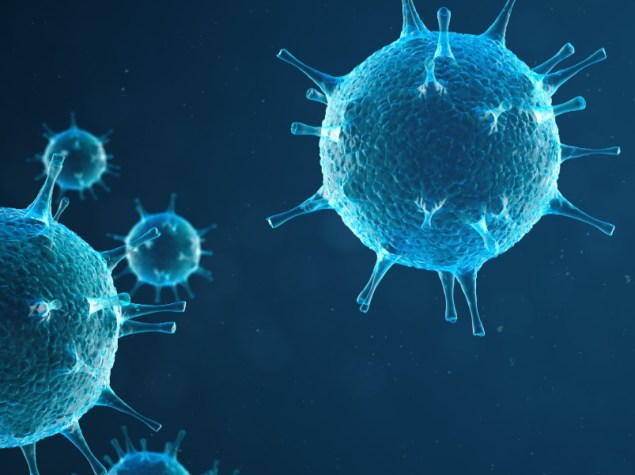 cellule di virus blu