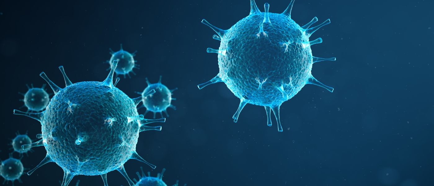 cellule di virus blu