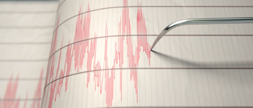 strumento misurazione terremoto scosse sismiche rosse