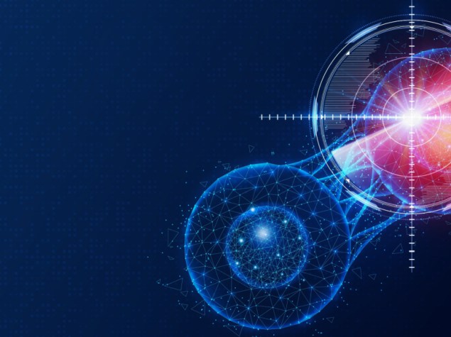 Immagine astratta con rosso su una cellula