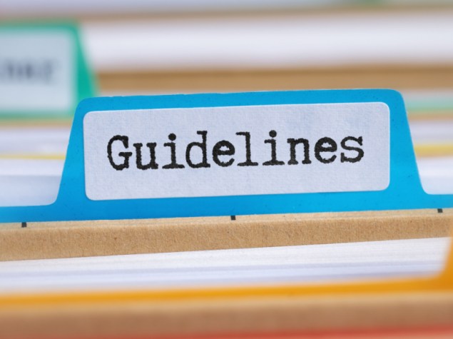 cartella con scritto linee guida