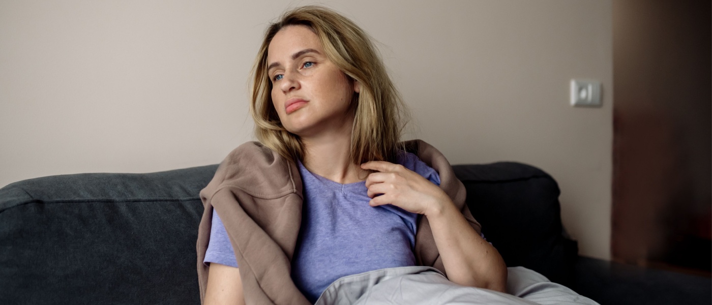 Donna con sintomi da long covid