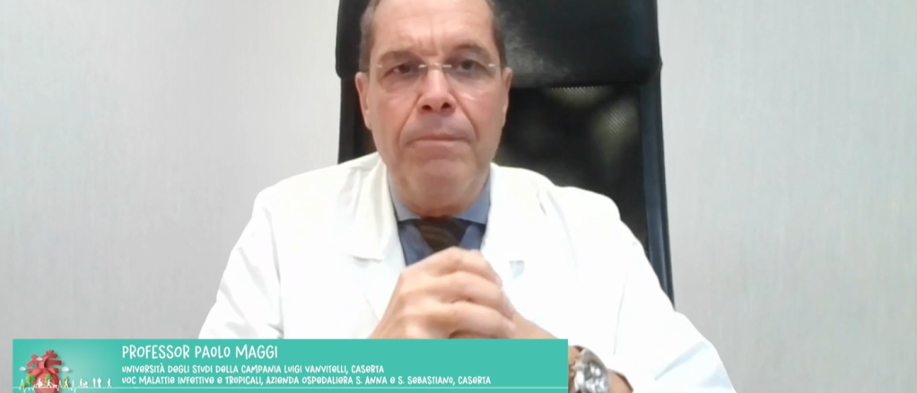 primo piano del Professor Paolo Maggi in webcall