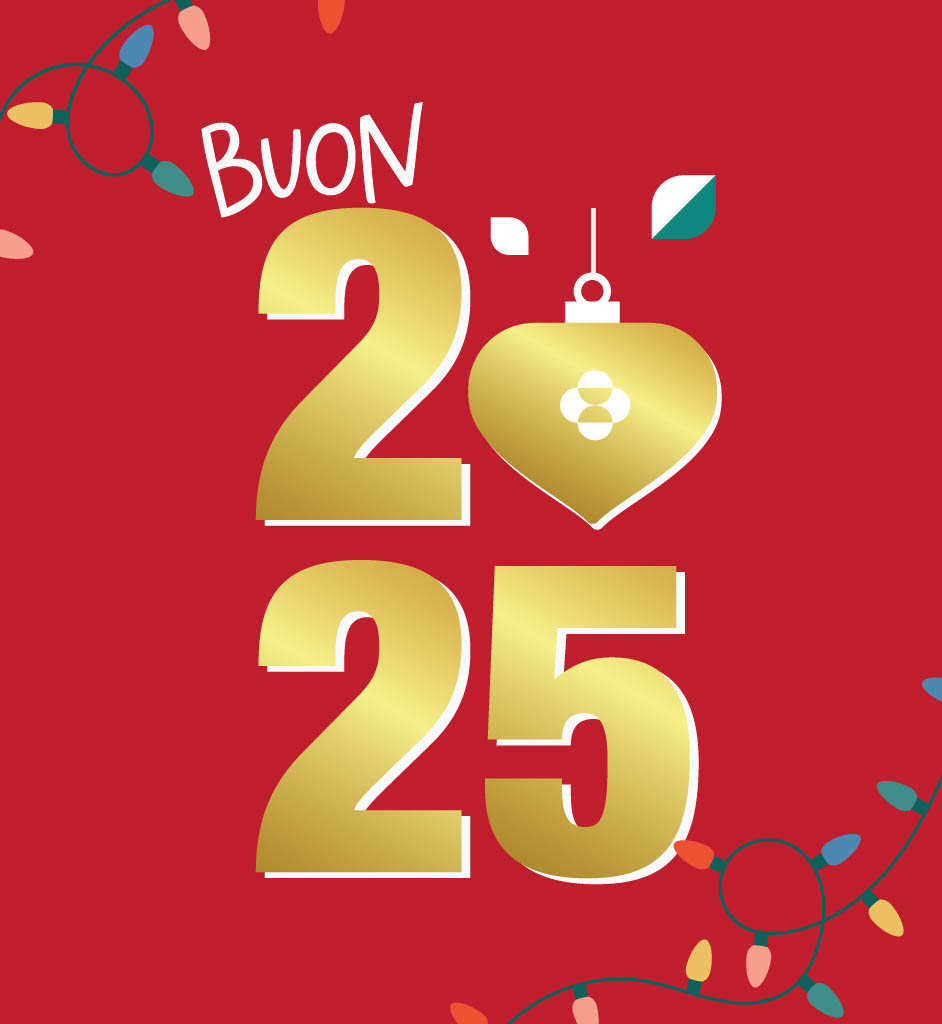 Card con scritto "Buon 2025"