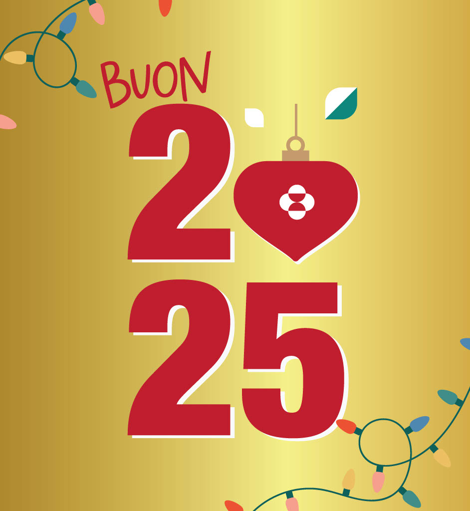 Card con scritto "Buon 2025"