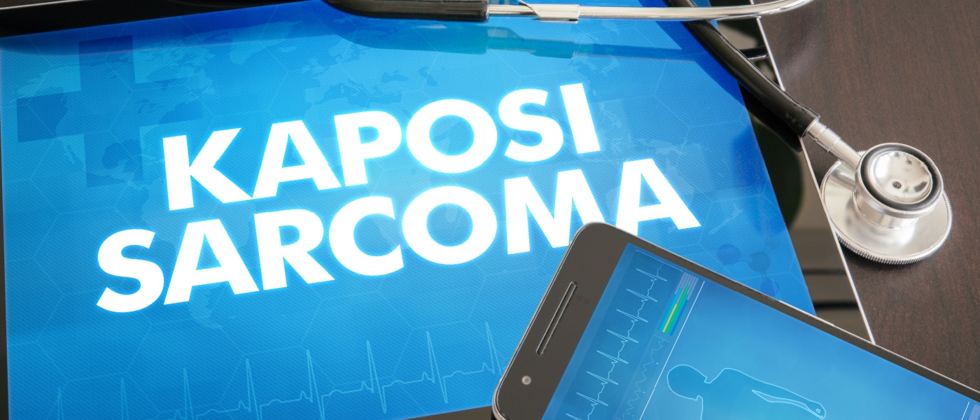 schermo di iPad su cui compare la scritta "kaposi sarcoma"