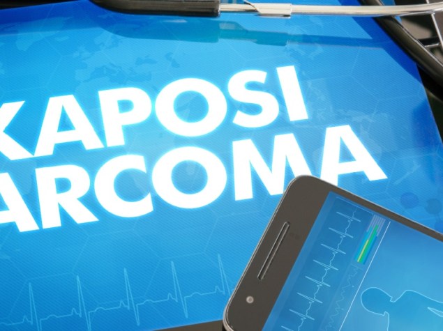 schermo di iPad su cui compare la scritta "kaposi sarcoma"