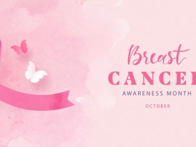 Banner dedicato al mese di sensibilizzazione sul cancro al seno in ottobre