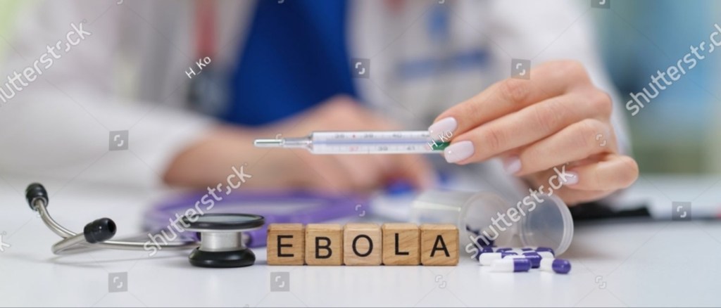 Un operatore sanitario sottolinea l'importanza della consapevolezza sull'Ebola, utilizzando strumenti medici essenziali per una formazione e un'assistenza sicure.