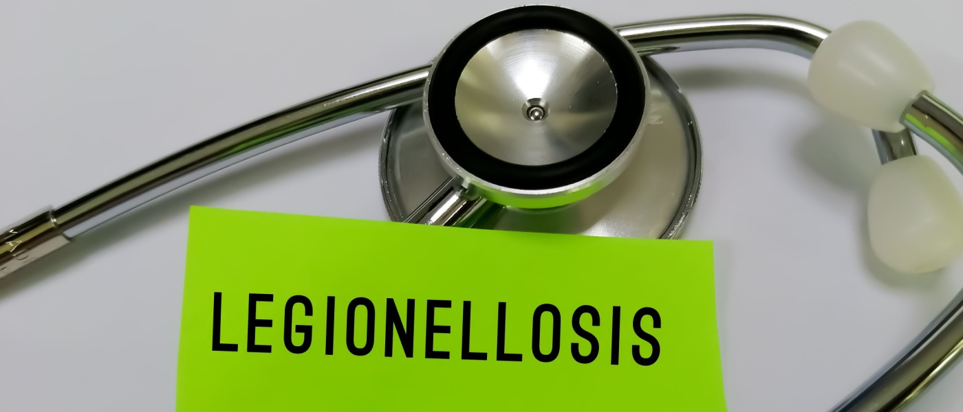 Termine legionellosi, immagine medica concettuale