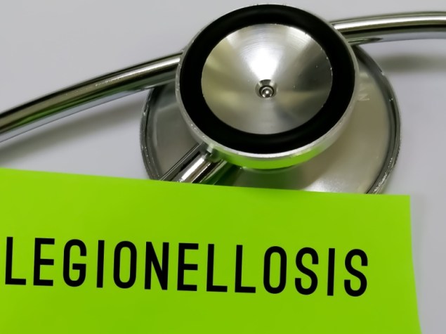 Termine legionellosi, immagine medica concettuale